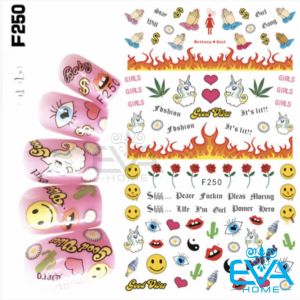Nail Sticker Dán Móng Tay 3D Dạng Decal Trang Trí Lễ Hội Ma Halloween Witch Candy F418 F259 F260
