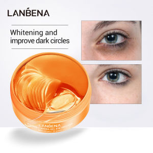LANBENA Eye Patch Vitamin C Eye Mask Retinol Anti-Aging Dark Circle Removal Eyebag Remover Eye Care Hyaluronic Moisturizing Eye PatchesRemove Puffy Eye Dark Circle 60Pcs