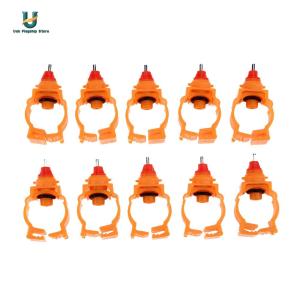 10pcs Automatic Poultry Water Nipple Safe Useful Orange Drinker Water Feeder Portable Practical Convenient Adjustable for Chicken Mouth Bird[Ueb Flagship Store]