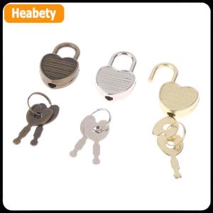 【2-3 days delivery】 1Set Heart Shape Padlocks Mini Luggage Hardware Locks With Key Lock For Travel Wedding Jewelry Box Diary Book Suitcase