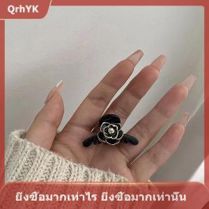 【QrhYK】 กิ๊บติดผมวินเทจขนาดเล็กลายดอกไม้น่ารักสำหรับผู้หญิงกิ๊บติดผมน้ำมันดอกคาเมลเลียแบบย้อนยุคเครื่องประดับผม
