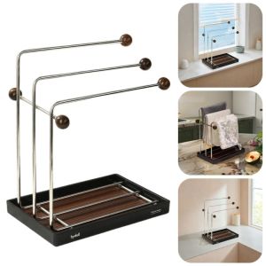 PTPT Removable Sponge Dishcloth Towel Holder Anti-rust Modern Headband Rack Convenient Large Capacity Kitchen Storage Stand Household