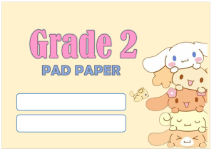 PAD PAPERS - PERZONALIZED FOR GRADE 1 2 & 3