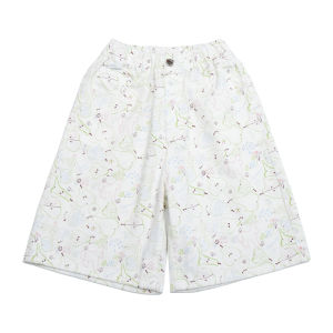 Teenager Girls Fashion Long White Cotton Shorts With Drawings Kids Children Street Style Summer Graffiti Shorts 5 6 8 10 12 14 Y
