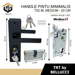 HANDLE TRT BELLUCCI 20CM MEDIUM SIZE / MINIMALIS MODERN STYLE BLACK & WHITE KUALITAS TEBAL KOMPLIT