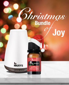 Christmas Bundle of Joy - Endure Ultrasonic Aromatherapy Diffuser/Humidifier and 10ml Joyful Season Holiday Blend 100% Pure and Therapeutic Essential Oil\\n\\n What is the Christmas Aromatherapy Bundle?\\n\\nThe Christmas Aromatherapy Bundle is a delightful gift set that includes one Endure Ultrasonic Aromatherapy Diffuser, a power supply, user manual, and one 10ml Joyful Season Holiday Blend essential oil. This bundle is perfect for those looking to enhance their holiday atmosphere with the soothing benefits of aromatherapy and a humidifier.\\n\\n Key Features of the Christmas Aromatherapy Bundle\\n\\n- **Endure Ultrasonic Aromatherapy Diffuser**: This diffuser uses ultrasonic technology to disperse essential oils into the air, creating a calming atmosphere.\\n\\n- **Joyful Season Holiday Blend Essential Oil**: This blend features a delightful mix of essential oils, including peppermint, eucalyptus, and orange, which work together to create a festive aroma.\\n\\n- **Humidifier Feature**: The diffuser also functions as a humidifier, helping to maintain optimal humidity levels during the dry winter months.\\n\\n Benefits of Using the Christmas Aromatherapy Bundle\\n\\nUsing the Christmas Aromatherapy Bundle can provide numerous benefits, including:\\n\\n- **Improved Mood**: The festive aroma of the Joyful Season Holiday Blend can help elevate your mood and create a warm, welcoming atmosphere.\\n\\n- **Relaxation**: The ultrasonic diffuser disperses essential oils into the air, promoting relaxation and reducing stress.\\n\\n- **Humidity Control**: The humidifier feature helps maintain optimal humidity levels, which can alleviate dry skin, nosebleeds, and other winter-related discomforts.\\n\\n How to Use the Ultrasonic Aromatherapy Diffuser\\n\\n Setting Up the Ultrasonic Aromatherapy Diffuser\\n\\n1. Unpack the diffuser and ensure it is clean.\\n\\n2. Fill the water tank with distilled water, leaving some space at the top.\\n\\n3. Add a few drops of the Joyful Season Holiday Blend essential oil to the water.\\n\\n4. Plug in the diffuser and turn it on using the control panel.\\n\\n Adding the Holiday Blend Essential Oil to the Diffuser\\n\\nTo add the Holiday Blend Essential Oil to the diffuser, simply place a few drops of the oil into the water tank. Be sure to follow the instructions provided in the user manual for best results.\\n\\n Maintaining the Ultrasonic Aromatherapy Diffuser\\n\\nTo keep your diffuser running smoothly, follow these maintenance tips:\\n\\n- Clean the water tank after each use with a soft cloth.\\n\\n- Refill the water tank with distilled water before each use.\\n\\n- Avoid using harsh chemicals or abrasive materials when cleaning the diffuser.\\n\\n Why Choose the Joyful Season Holiday Blend Essential Oil?\\n\\n Ingredients and Scent Profile of the Holiday Blend Essential Oil\\n\\nThe Joyful Season Holiday Blend essential oil features a delightful mix of peppermint, eucalyptus, and orange essential oils. This blend creates a festive aroma that will help set the mood for any holiday gathering.\\n\\n Benefits of Using Pure and Therapeutic Essential Oils\\n\\nUsing pure and therapeutic essential oils like those found in the Joyful Season Holiday Blend offers numerous benefits, including:\\n\\n- **Purity**: Pure essential oils are free from synthetic fragrances, preservatives, and other harmful chemicals.\\n\\n- **Therapeutic Properties**: Many essential oils have natural therapeutic properties, making them ideal for promoting relaxation, reducing stress, and improving overall well-being.\\n\\n Maximizing Comfort with the Humidifier Feature\\n\\n How the Ultrasonic Diffuser Works as a Humidifier\\n\\nThe ultrasonic diffuser works by dispersing water molecules into the air, creating a fine mist that increases the humidity level in the room. This feature can help alleviate dry skin, nosebleeds, and other winter-related discomforts.\\n\\n Benefits of Using a Humidifier During the Holiday Season\\n\\nUsing a humidifier during the holiday season can provide numerous benefits, including:\\n\\n- **Improved Comfort**: Maintaining optimal humidity levels can help alleviate dry skin, nosebleeds, and other winter-related discomforts.\\n\\n- **Enhanced Mood**: The humidifier feature can help create a warm, welcoming atmosphere, making your holiday gatherings even more enjoyable.\\n\\n Conclusion: Enjoy the Holiday Season with Endure's Christmas Bundle of Joy\\n\\nThe Christmas Bundle of Joy from Endure is the perfect gift for anyone looking to enhance their holiday atmosphere with the soothing benefits of aromatherapy and a humidifier. With its key features, benefits, and easy-to-use design, this bundle is sure to become a cherished addition to your holiday traditions. So why wait? Order yours today and enjoy the joy of the season!\"