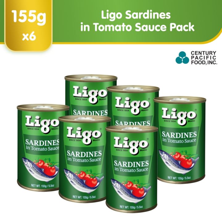 Ligo Sardines in Tomato Sauce 155g Pack of 6