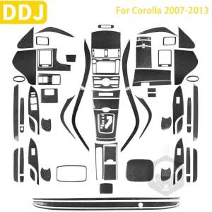 For Toyota Corolla 2007 2008 2009 2010 2011 2012 2013 Accessories Carbon Fiber Interior Headlamp Eyebrow Cover Trim Sticker