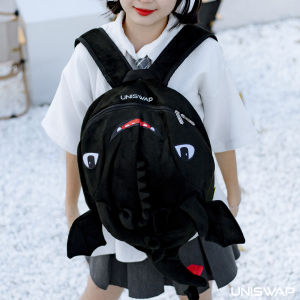 Balo rồng màu đenbalo con rồng răng sún vải nhung mềm mịn cute đi học đichơiđi phượt đều được