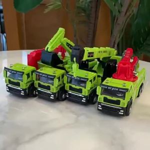1:32 Excavator Cement Mixer Truck Car Alloy Crane Rescue Vehicle Metal Sound Light Pull Back