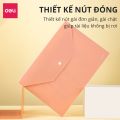 Túi file đựng tài liệu A4 Deli nhiều màu, my clear bag bìa đựng tài liệu văn phòng phẩm lưu trữ hồ sơ giấy tờ - PP301. 