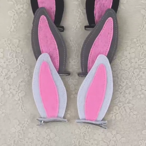 2pcs đôi lông thỏ clip cho gia đình phù hợp với thực tế felts Phụ kiện tóc phim hoạt hình kẹp tóc cho thể thao đi chơi