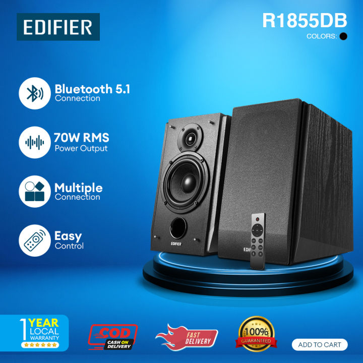 Edifier R1855DB matte black Active 2.0 Bluetooth Bookshelf Speakers