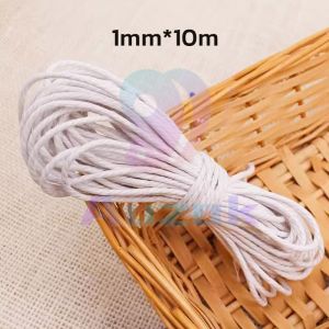 AUK. 10m Leather Line Waxed Cord Thread String Strap Necklace Rope For Making DIY Bracelet Supplie