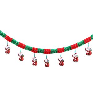XIAHU Santa Claus Santa Claus Banner Cartoon 3 Meters Christmas Tree Garland Creative Cute Christmas Decor