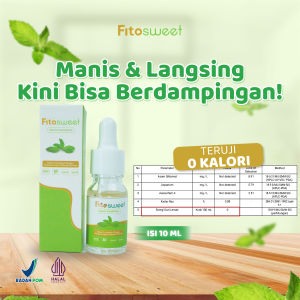 FitoSweet Isi 10ml Pemanis Sehat yang Membantu Turunkan Berat Badan Dan Aman untuk Diabetes