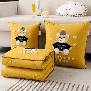 2 ซอฟต์แว่นหมอนผ้าห่มแบบหมอนสำนักงานผ้าห่ม รูปแบบเป็น 1 ผ้าห่ม