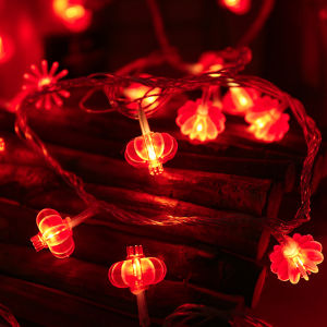 ??Original Product+FREE Shipping?? LED small lantern flashing light string light starry sky Chinese New Year decoration pendant household Chinese New Year red lanterns New Year decoration lights