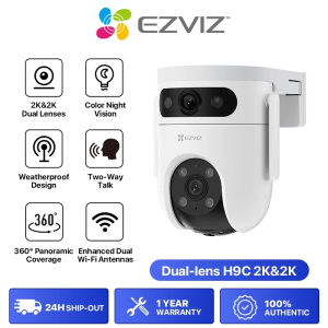 EZVIZ H9C 2K Dual Lenses CCTV Security Camera Weatherproof Design Color Night Vision Enhanced WIFI