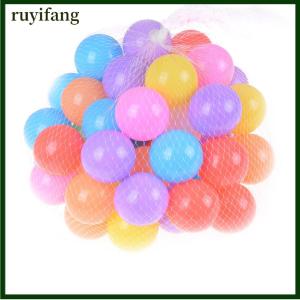 ruyifang ลูกบอลพลาสติกนิ่มเป็นมิตรกับสิ่งแวดล้อม10ชิ้น ล็อตลูกบอลพลาสติกสำหรับเด็กลายคลื่นทะเลลูกบอลของเล่นเพื่อความสนุกสนานกลางแจ้งเล่นกีฬา
