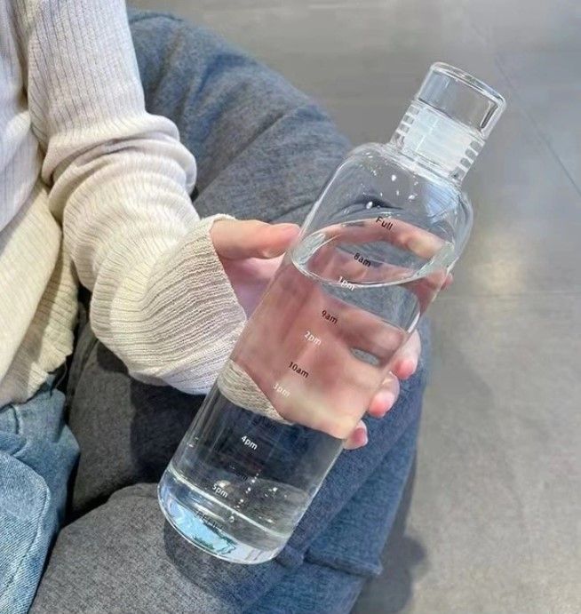 [Ready Stock] TOPFINE 750ml Water Juice Glass Bottle Jar Glass Water