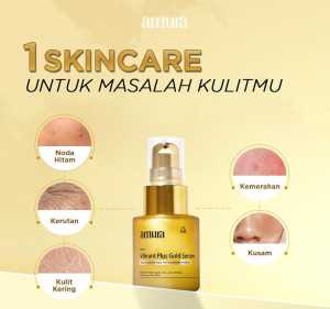 Amura Vibrant Plus Gold Serum 20ml | Menyamarkan Noda Hitam Kerutan Garis Halus Mencerahkan