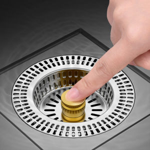 Stainless Steel Kitchen Sink Filter Screen Modern Drain Plug & Water Stopper with Easy-Press Lever Durable Rust-Resistant Design for Efficient Debris Trapping Fits Standard Sinks