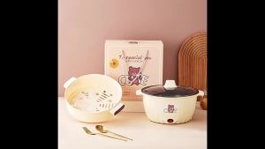 Kuali Elektrik Kuali Elektrik Berkapasiti Besar Kuali Tidak Melekat Jenis Satu Helai Periuk Elektrik Pelbagai Fungsi Isi Rumah Periuk Elektrik Kecil Asrama