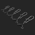 SILANON Fishing 3 Way Swivel Snaps Stainless Steel Cross Line Duo Lock Snap Swivels Saltwater Barrel Triple Swivels Fishing Tackle Connector for Catfish Trolling Surf Rig 26-83LB. 