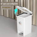(SG STOCK) Pedal Step-On Dustbin Trash Can Kitchen Waste Trash Rubbish Dust Bin Kitchen Dustbin Trash Bin With Cover. 