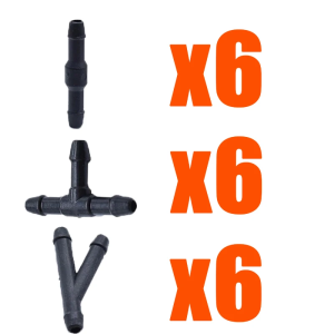 2/1M Car Wiper Spray Hose Set Car Windshield Cleaning Wipers Adjustable Nozzle Rubber Water Spray Hose I T Y Splitter Connector