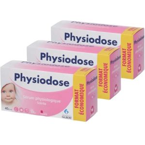 Physiodose Physiological Serum - 3 Boxes of 40 Single Doses 40 Count (Pack of 3)