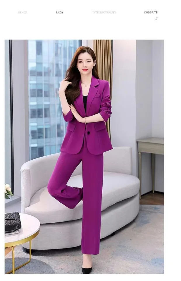 Ready Stock fashion suit women's spring 2022 new Korean Solid