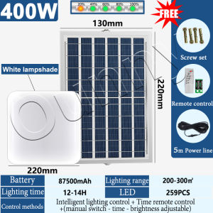solar ceiling light solar light outdoor waterproof IP67 9730LED indoor solar lamp dimming 3500W 3000W indoor solar lights with solar panel automatic night light with remote control