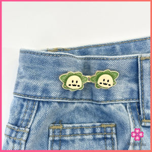 Missyou 1ชุด ตะขอปรับกางเกง แบบหัวเข็ม หัวเข็มขัดปรับเอว หน้าอิโมจิ Fashion Pins