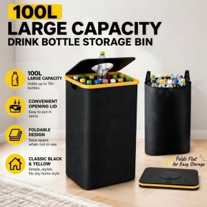 Foldable Recyclable Storage Container 100L Large Capacity  Oxford Cloth Recycling Bin