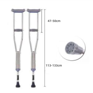 【COD】Stainless Steel Spring Shock Crutches Adjustable Pair/Single Crutch Walking Aid Elderly Adult stainless crutches for adult Double crutches with underarm pads and adjustable height