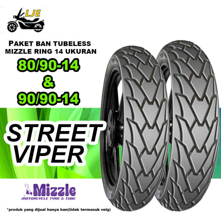 Ban Motor Matic Dan Mizzle Street Viper Tubeless Ring Paket Ban Depan