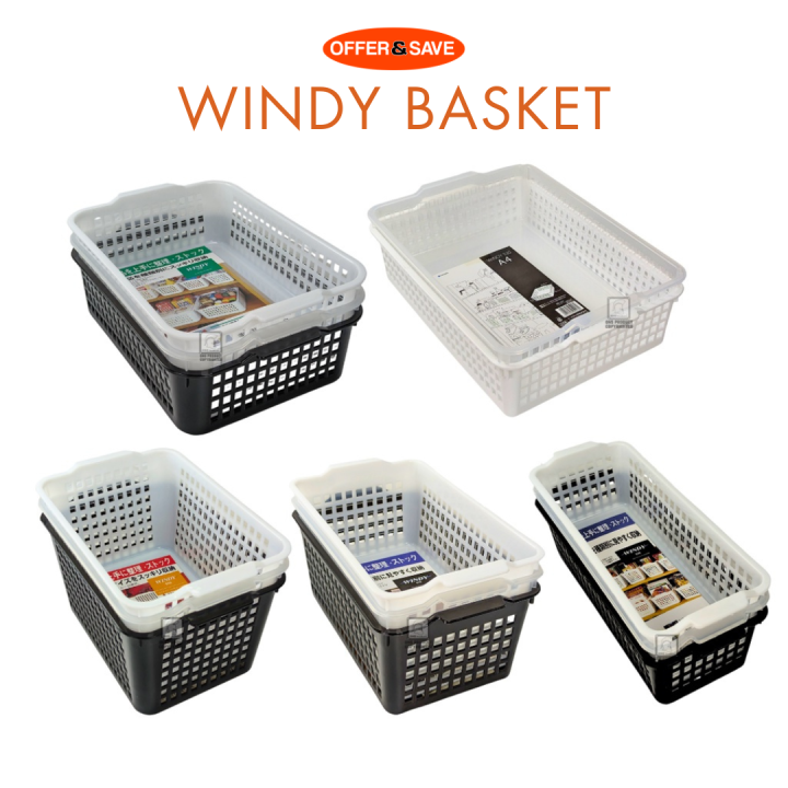 [Made in Japan] WINDY Plastic Storage Basket | Lazada Singapore