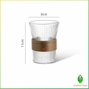 Gw ถ้วยน้ำผลไม้ แล้วใสลายจีบถี่ ถ้วยกาแฟ  ถ้วยนม glass cup