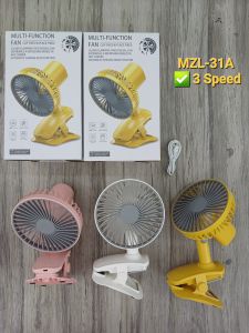 Mini Portable Clip Fan Auto-rotate Mini Table USB Charging Fan Small Kipas Clip hand Cooling Office MZL-31A