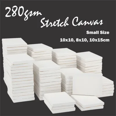 Craft.E Portrait Size Stretched Canvas Mini Canvas 280gsm 100% Cotton Miniature Acrylic Watercolor Oil Color Painting