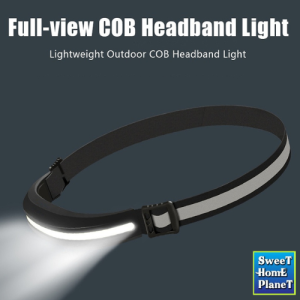 LX300 Rechargeable COB Running Headlamp Red White Light Source LED Headlight Type-C Flashlight Work Light Hiking Fishing Lantern