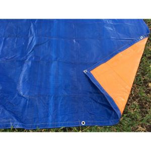BẠT DÙ BẠT XANH CAM CHE MƯA NẮNG 2 LỚP KHỔ 4M x 5M