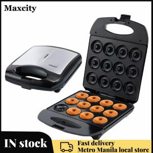 12-Hole 1400W Mini Donut Waffle Cake Maker Double-Sided Heating Electric Doughnut Maker for Snacks/Desserts and More