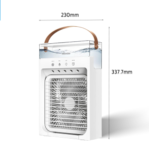 MeeGoo พัดลมแอร์ พัดลมไอน้ำ1200MLใส่น้ำแข็ง cooling fan 5 ระดับปรับได้ ไฟLED 7สี  USBพัดลมทำความเย็น