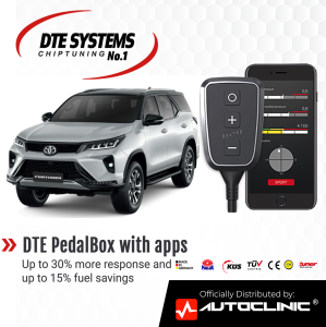 DTE PedalBox+ for Toyota Fortuner 2016-2024 1GD 2GD Throttle Controller Phone App Control Made In Germany