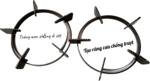 Bộ 2 Kiềng Chắn gió Bếp gas Dương kính phổ thông-Kích thước 18.5cm- Thay lắp đa số bếp trên thị trường