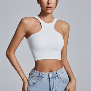 [LASYYOGA]（Padded）Sports yoga bra  Fitness womens training shockproof beauty back nude