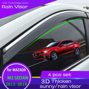 Car Rain Visor for Mazda 3 BM 2013 2014 2015 2016 2017 2018 Sedan Window 4pcs door sun Visor Vent Shades Deflector Guard